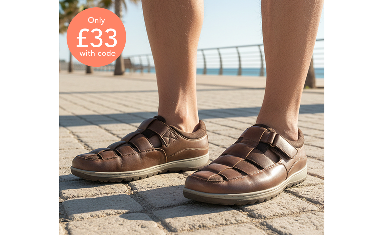 Pegasus Leather Wide Fit Sandal Shoe - MJ071