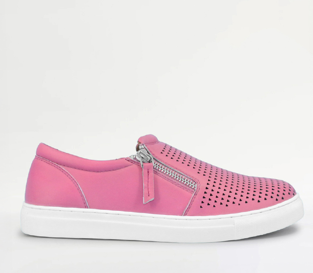 Leather Wide EE Fit Side Zip Punchwork Shoe - LJ979