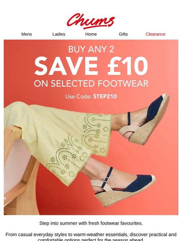 Step into summer: Buy two, save £10