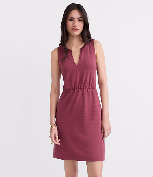 Dotted Jacquard Mini Pocket Dress