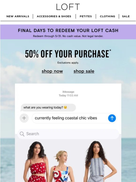The group chat said wear these (+ it’s 50% off*)