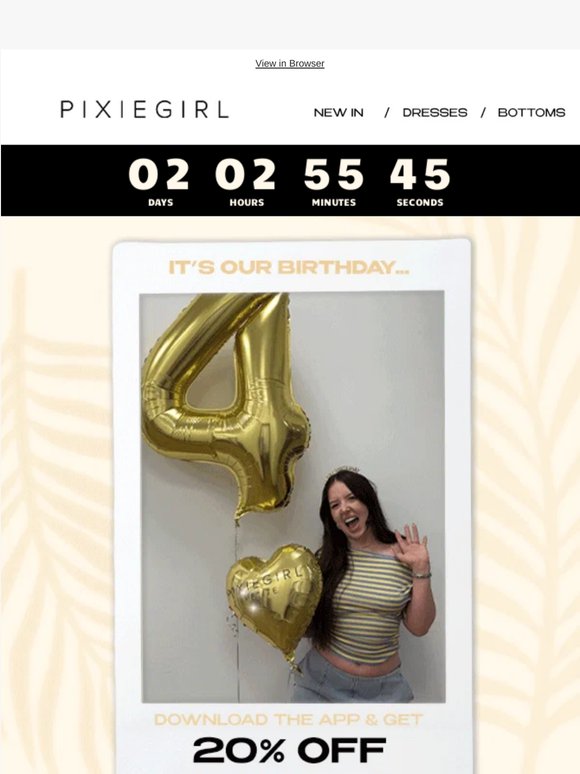 App Exclusive: 20% OFF