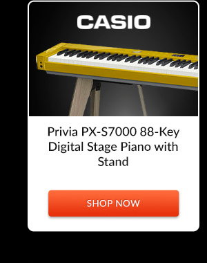 Casio Privia PX-S7000 88-Key Digital Stage Piano with Stand Harmonious Mustard | Shop Now