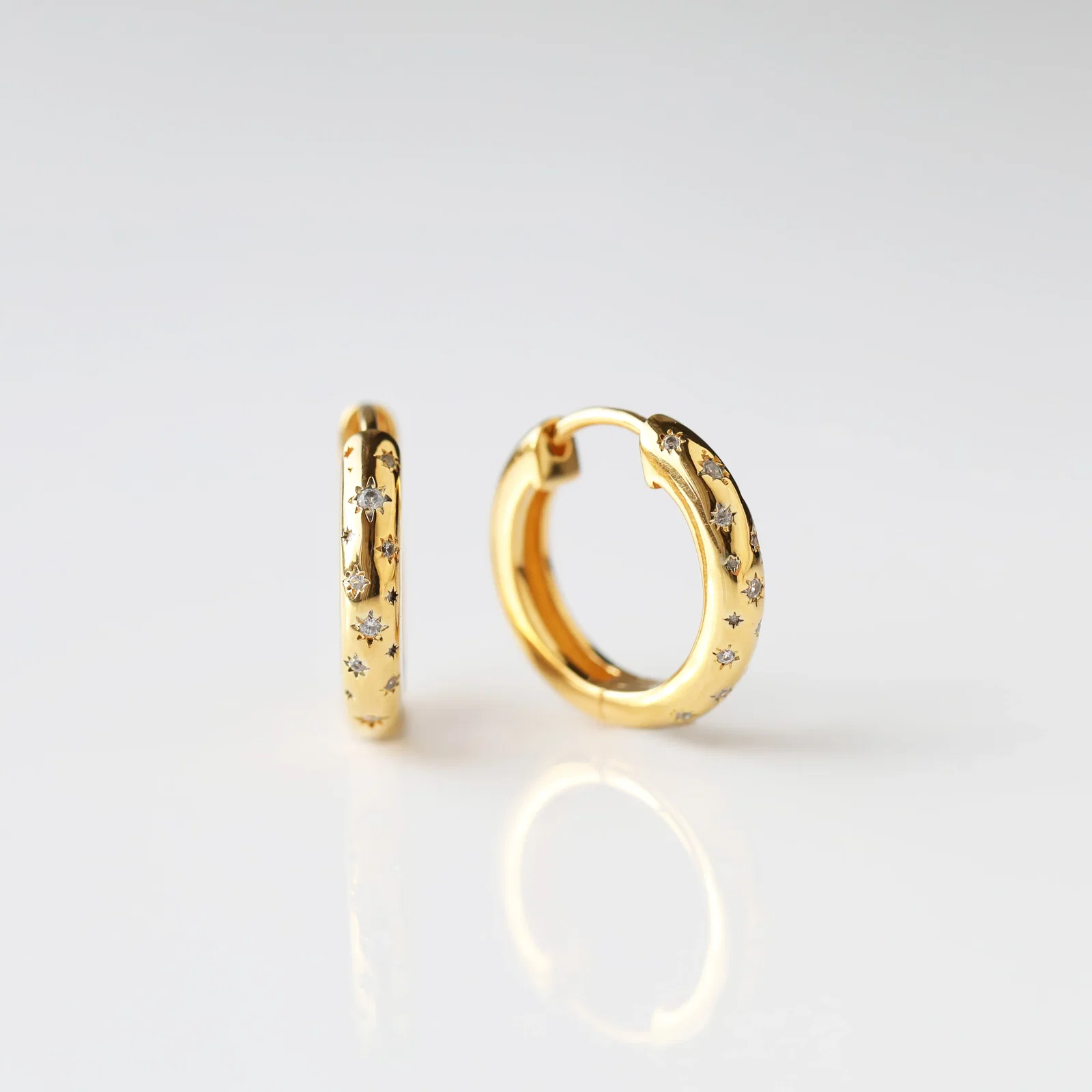 Image of Galaxy Star Set Hoop Earrings