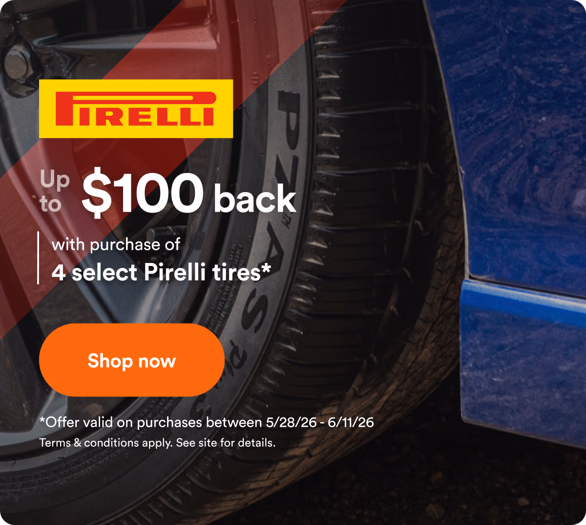 Pirelli: up to $100 instant rebate