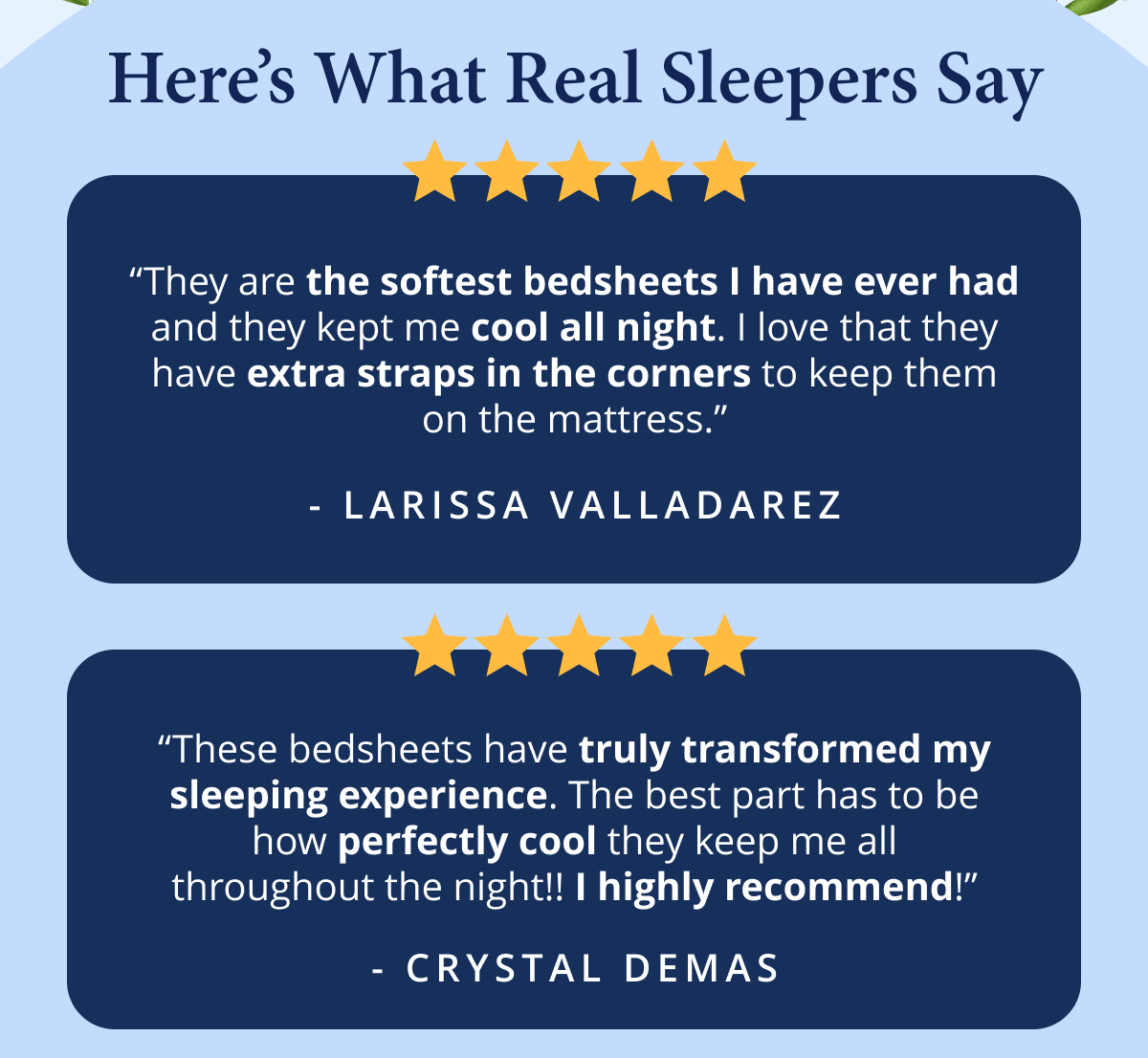 Here's what real sleepers say: "the softest bedsheets I have ever had", "truly transformed my sleeping experience"