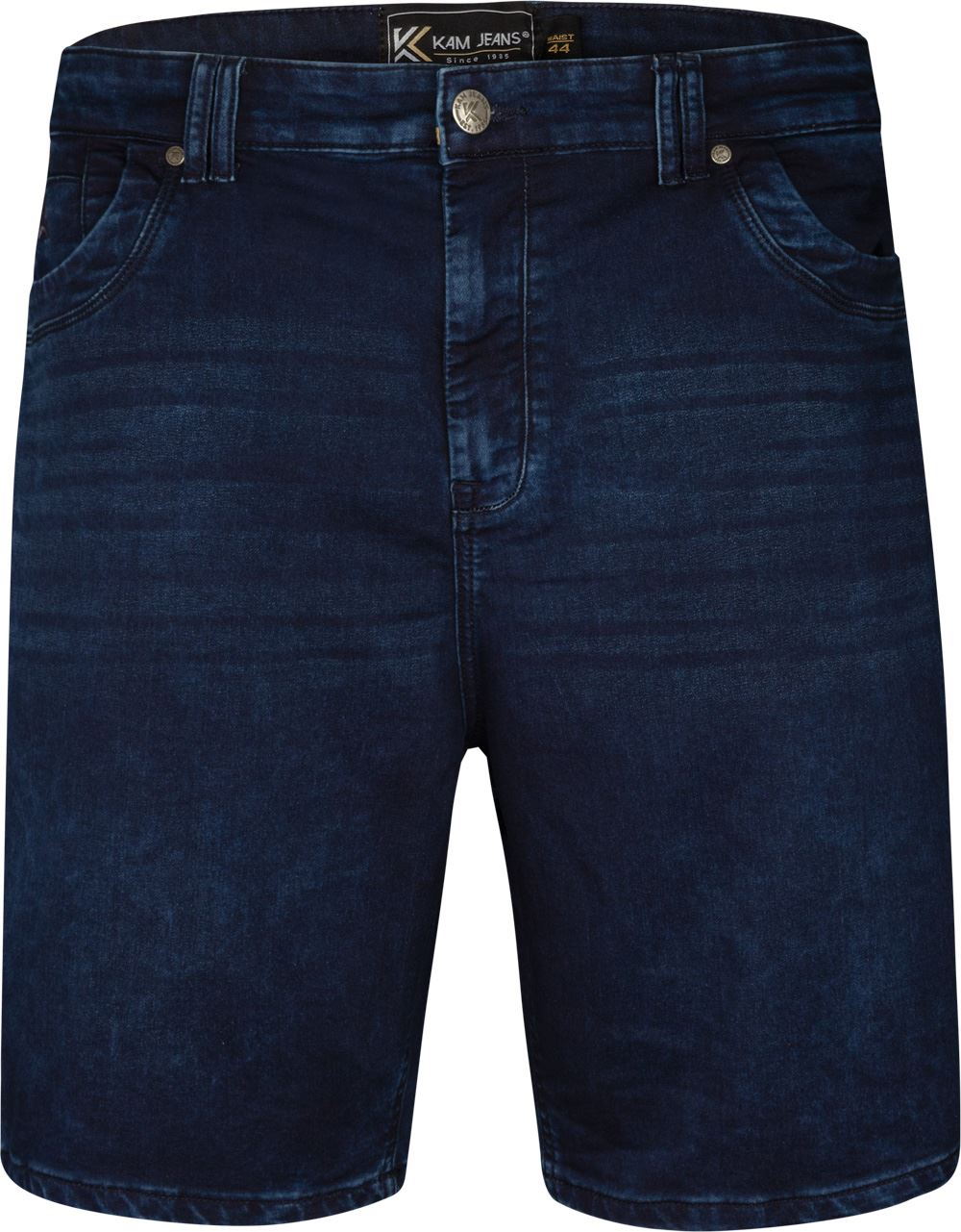 Image of Kam Stretch Fit Pepe Denim Shorts - Mid Wash
