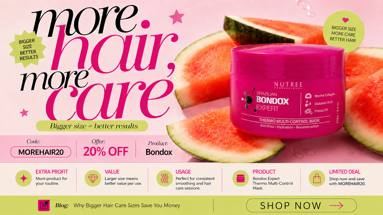 More hair, more care — Bondox Expert Thermo Mask