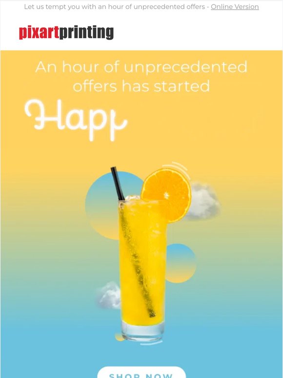Happy Hour is savings time!