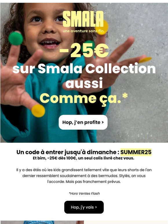 🦄 −25€ sur Smala Collection aussi. Comme ça.