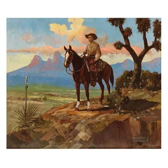 Charles Damrow (American, 1916-1989) Cowboy on horseback