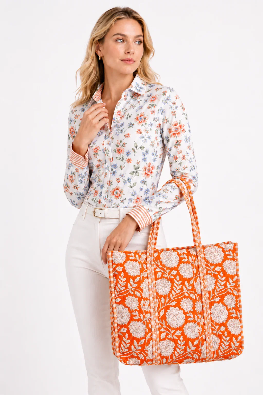 Image of Ladies Bag flower orange