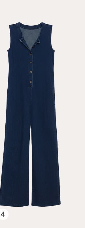 Shop Fiona Jersey Denim Jumpsuit