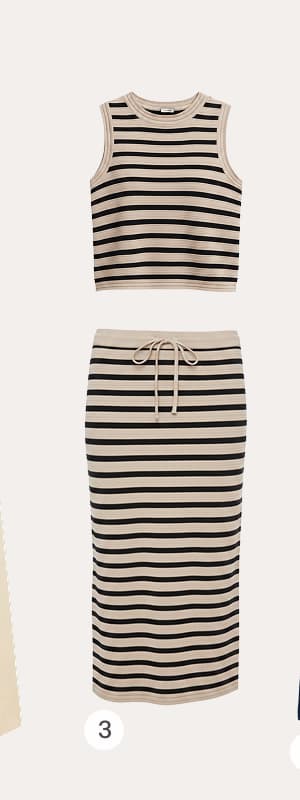 Shop Emori Striped Muscle Tank & Skirt