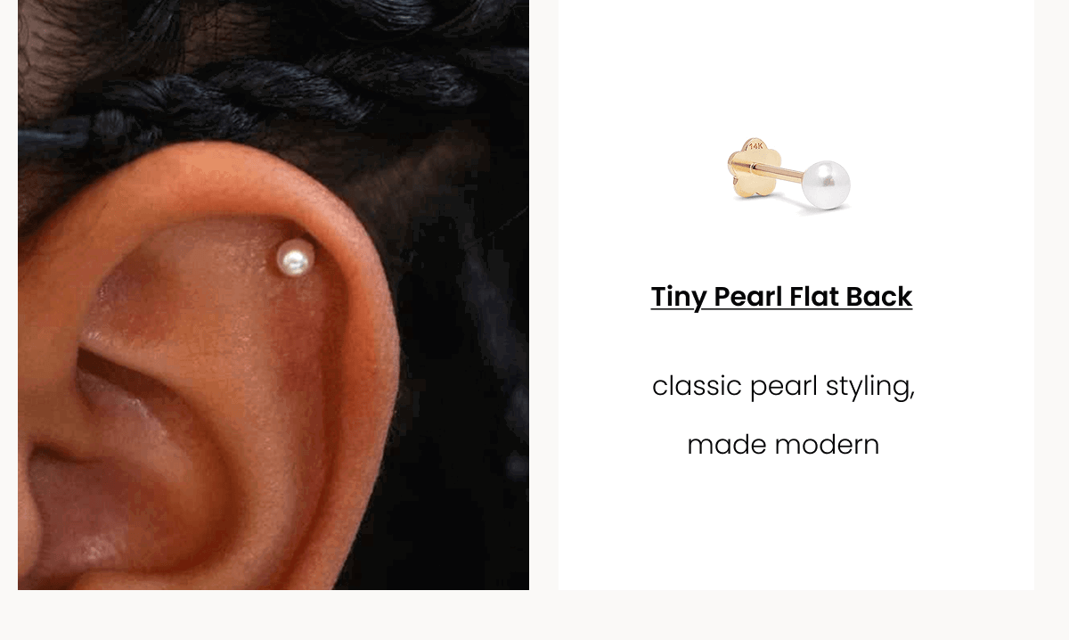Tiny Pearl Flat Back classic pearl styling, made modern 