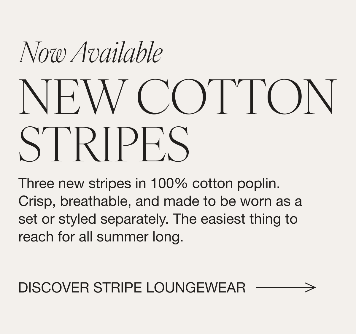 New: Cotton Stripes