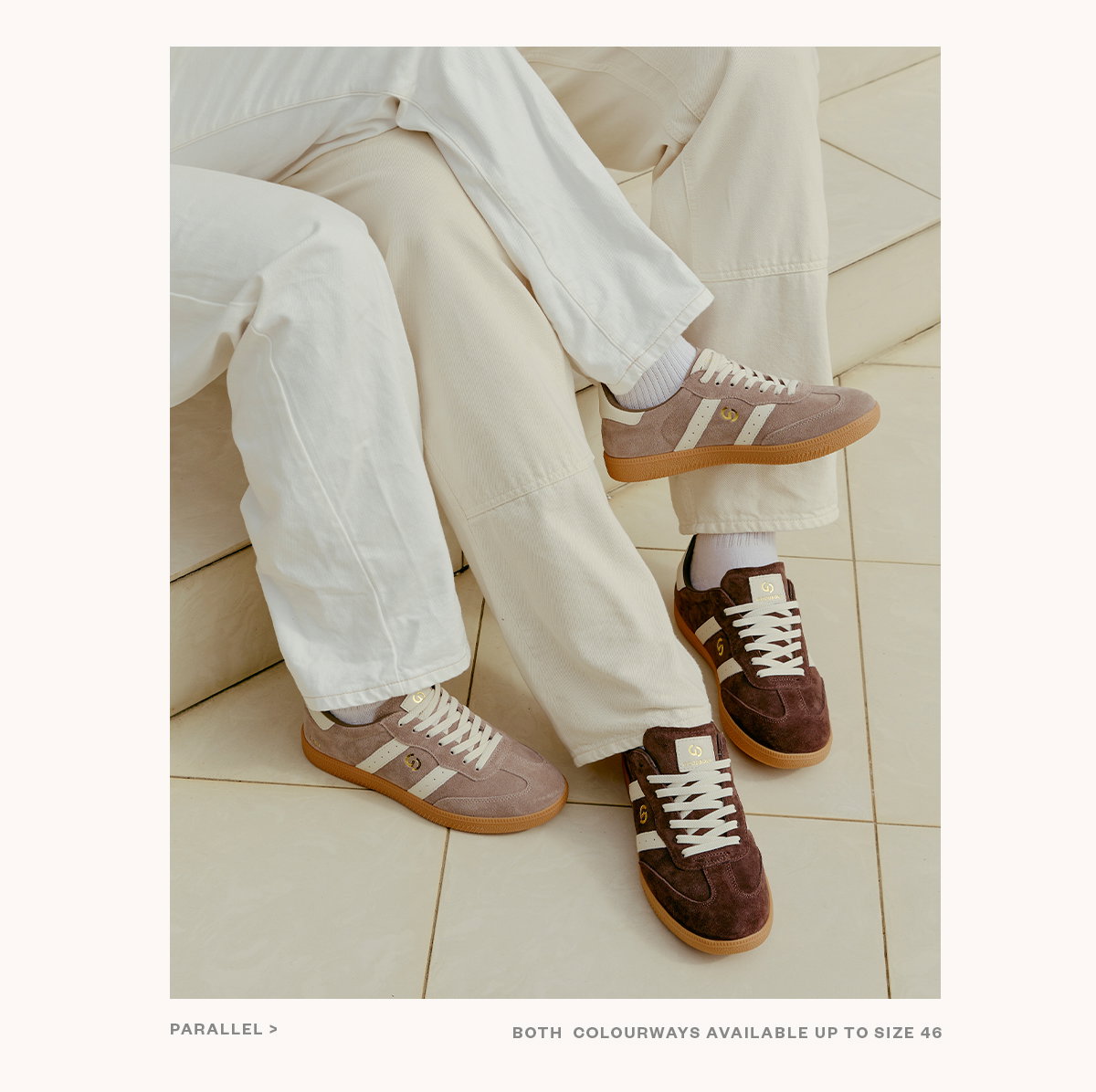 Parallel Sneaker - Walnut Brown Suede/Ivory Leather