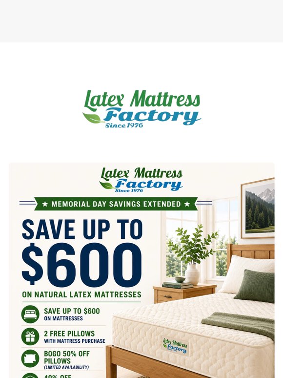 Memorial Day Savings Extended: Save Up to $600