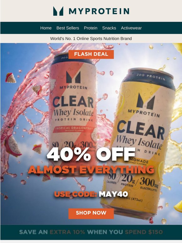 40% off (almost) everything 🔥 EXTRA 10% OFF