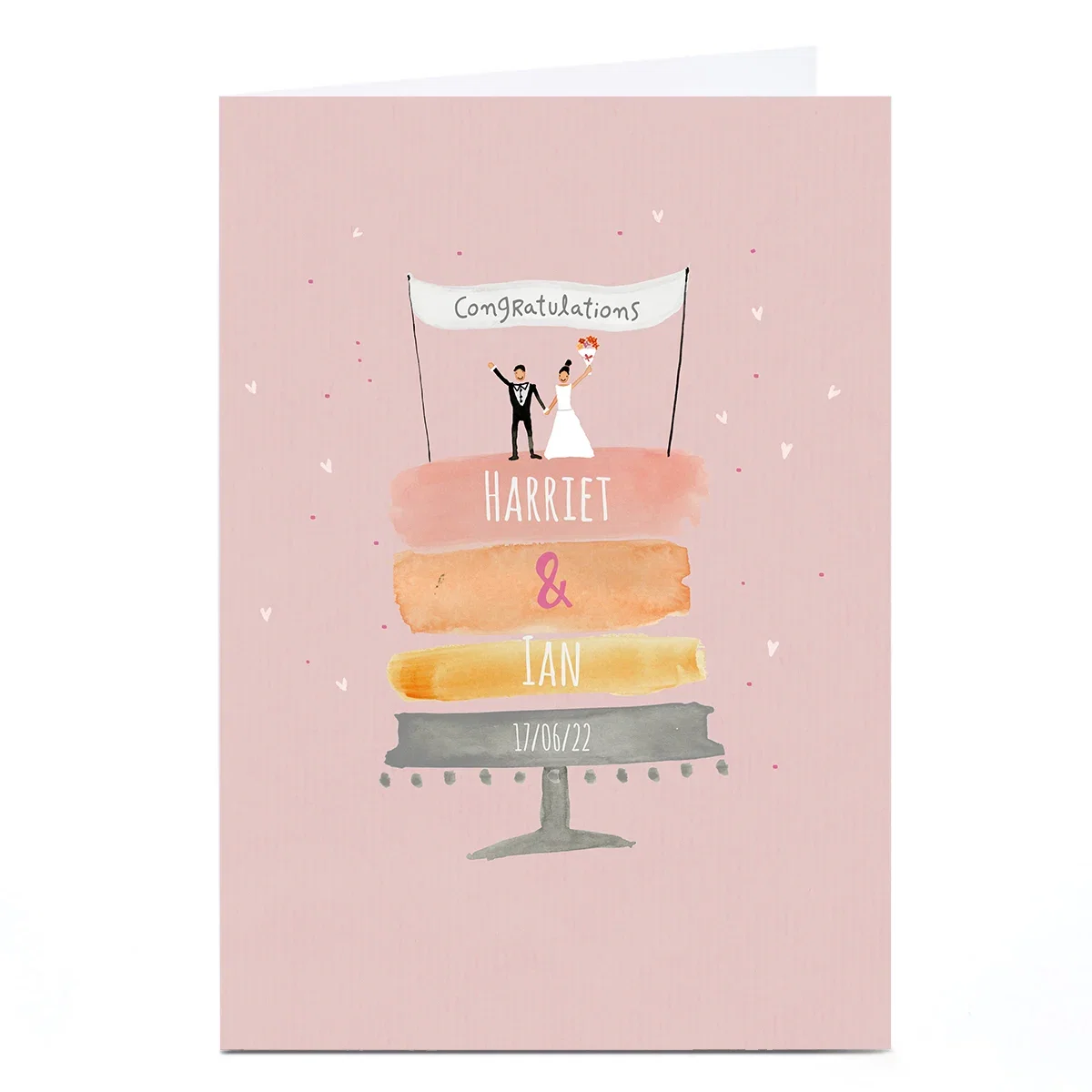 Personalised Wedding Card - Cake Topper