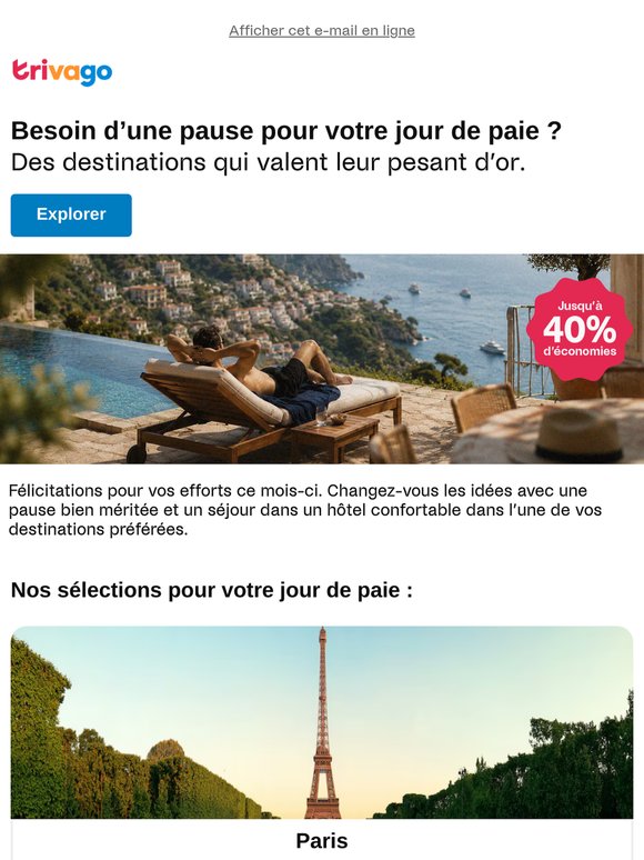 Vous avez bien mérité une escapade 🤩