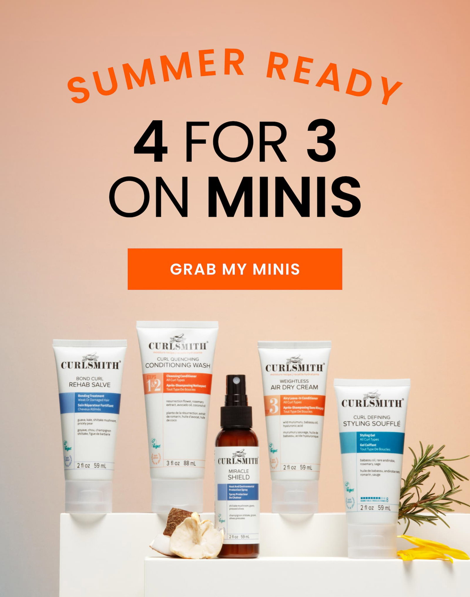 Summer ready 4 for 3 on minis