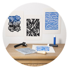 Linoleum prints