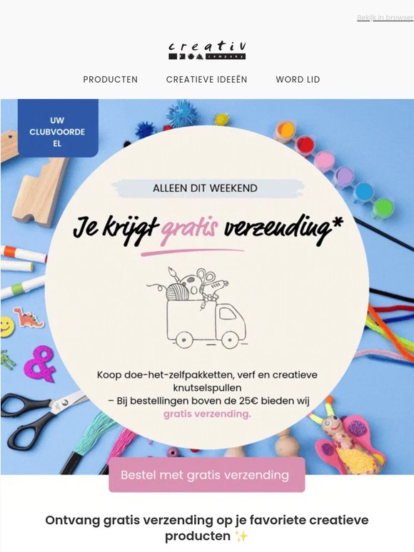 Gratis bezorging het hele weekend ✨
