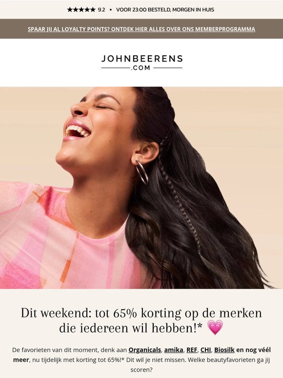 Tot 65% KORTING op de merken die iedereen wil hebben!* 😍