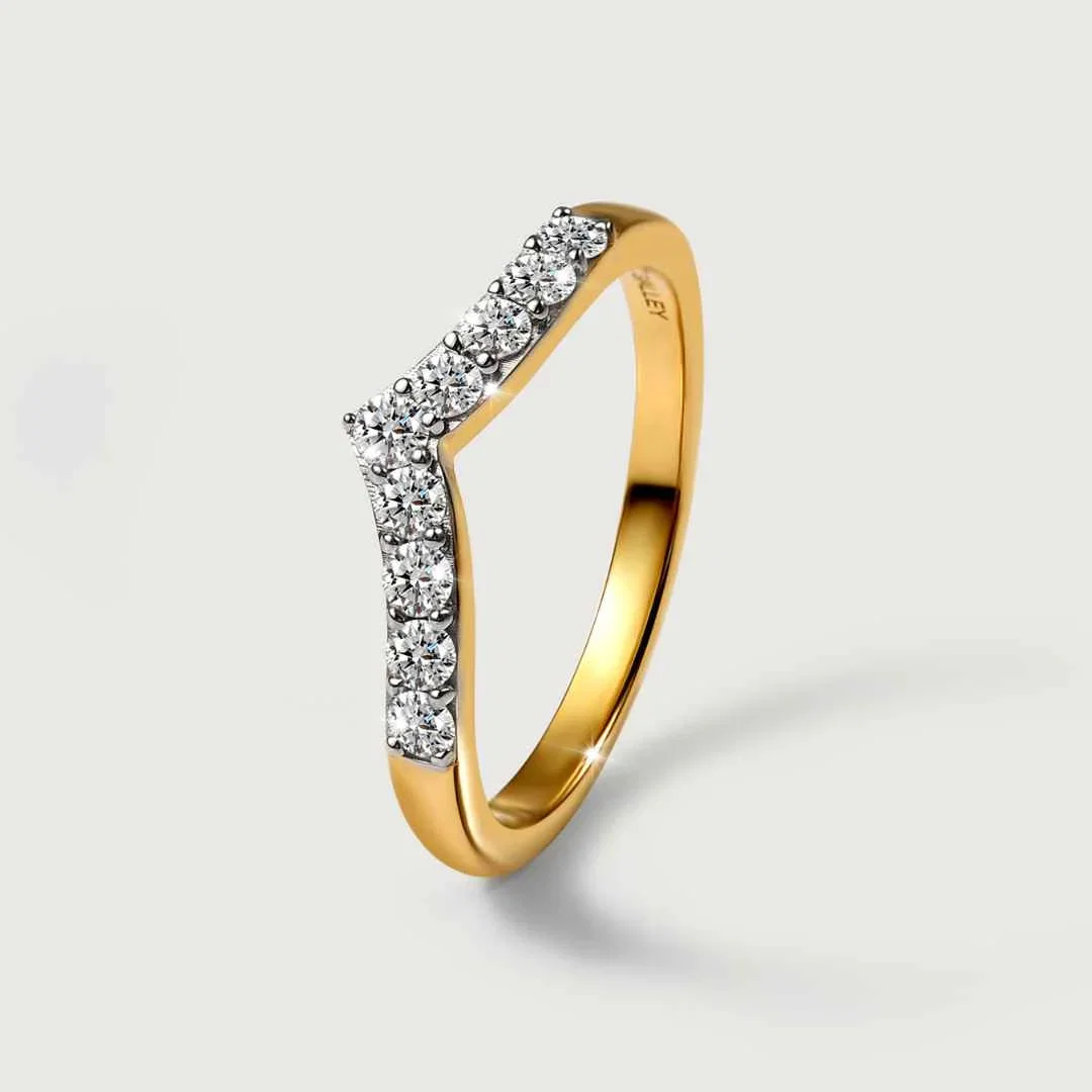 Image of Stardust Diamond Wishbone Ring