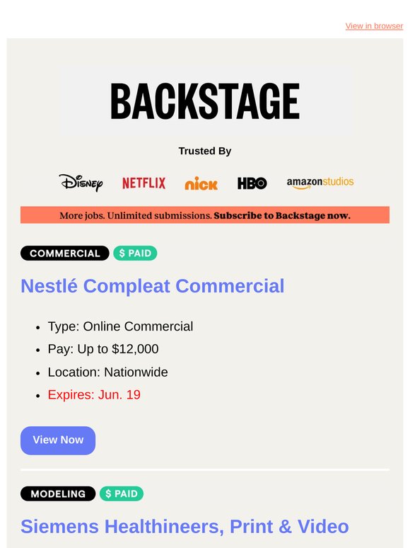 Star in a Nestlé Commercial and Earn Up to $12,000