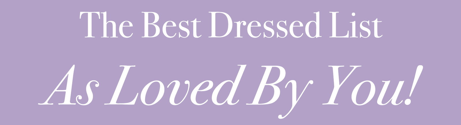 Best dressed list