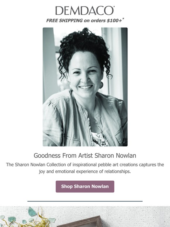 Shop Sharon Nowlan's pebble art creations.