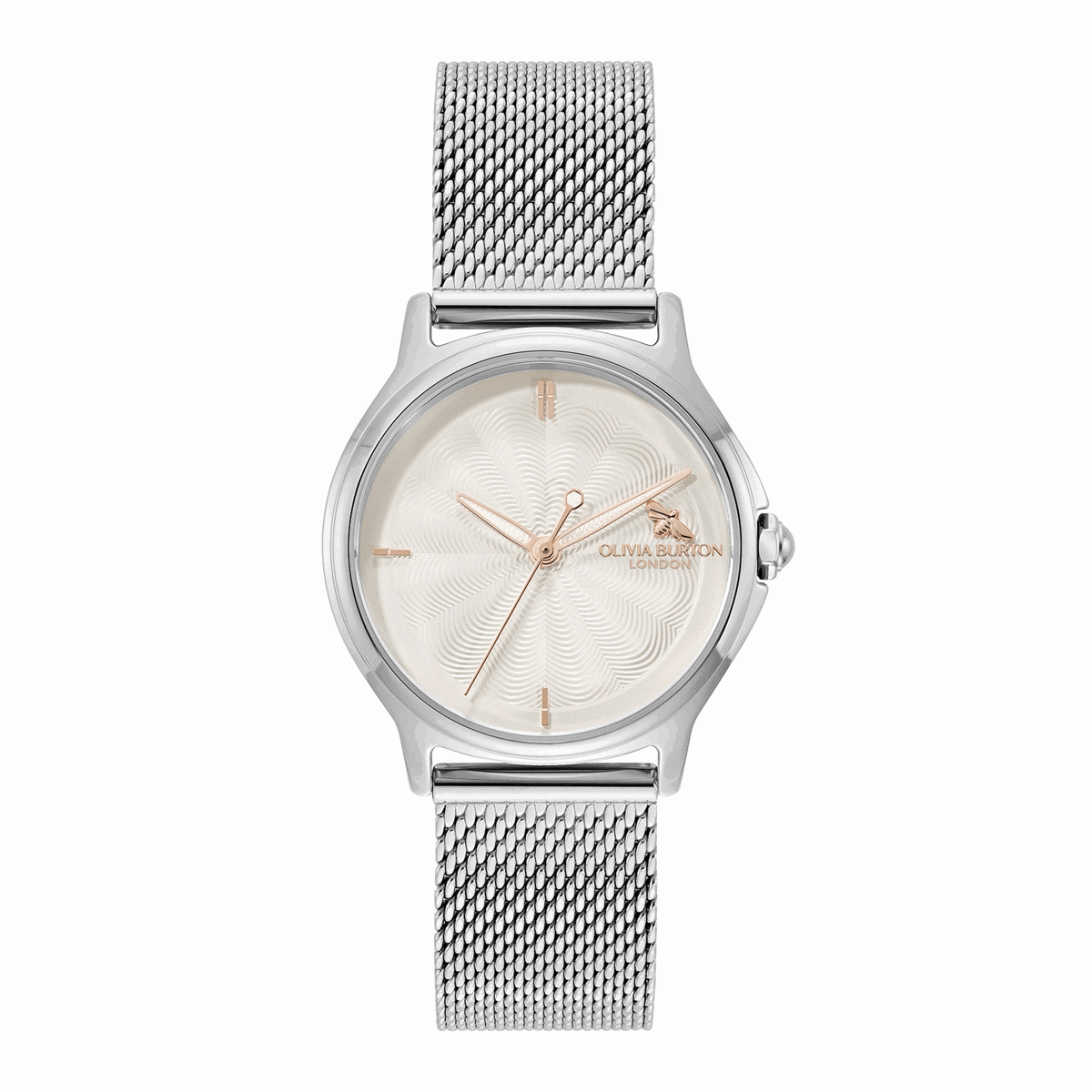 Olivia Burton Silver Classic Bee Silver Milanese Strap Watch