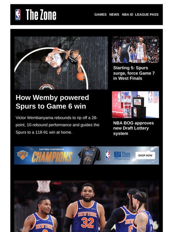 How Wemby powered Spurs to Game 6 win | Starting 5: Spurs surge, force Game 7 in West Finals