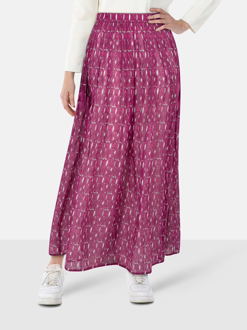 Image of Purple Monogram Maxi Skirt