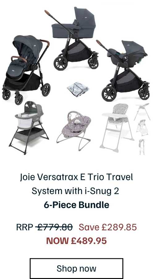 Joie Versatrax E Trio Travel System with i-Snug 2 6-Piece Bundle - Moonlight