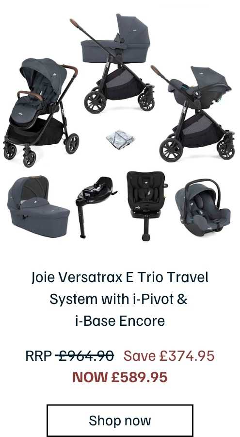 Joie Versatrax E Trio Travel System with i-Pivot & i-Base Encore - Moonlight