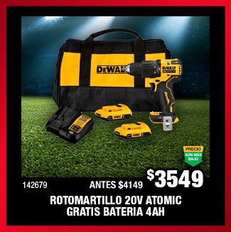 ROTOMARTILLO 20V ATOMIC GRATIS BATERIA 4AH