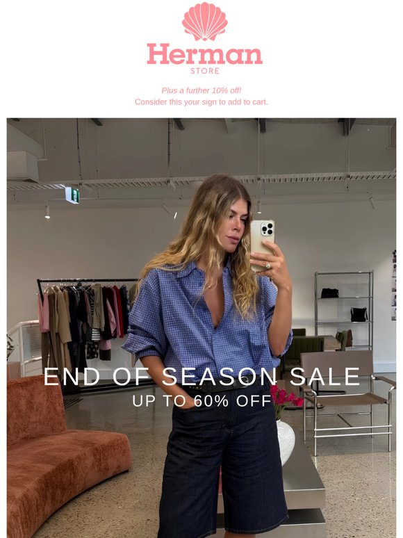 End Of Season Sale Starts Now: Up To 60% OFF ⏳