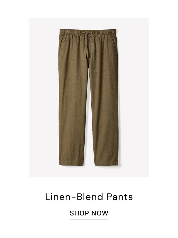 Linen-Blend Pants