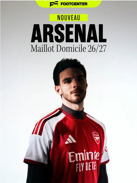 Nouveau maillot domicile Arsenal 26/27