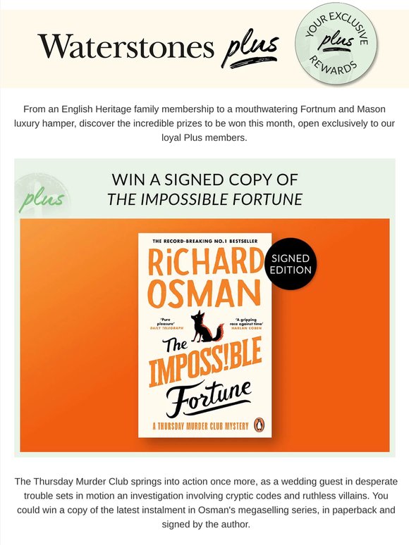 Exclusive Plus Prizes For May