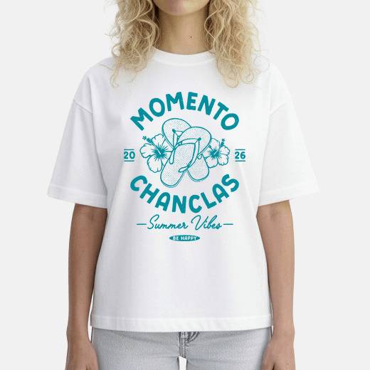 Camiseta mujer boxy momento chanclas