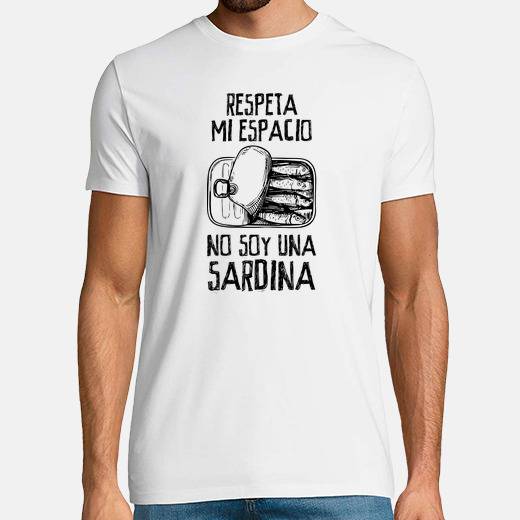 Camiseta respeta no soy una sardina 