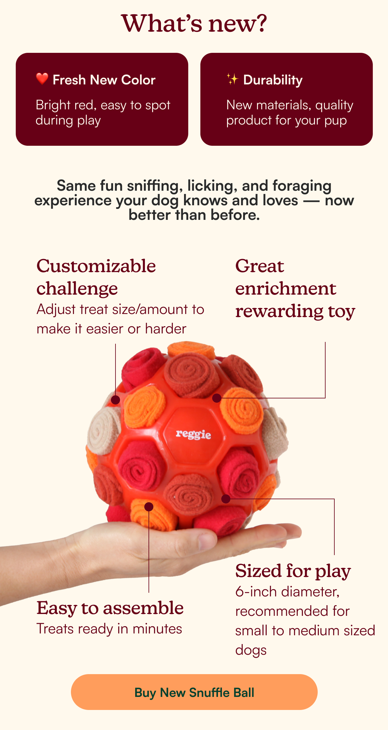 New Snuffle Ball Features
