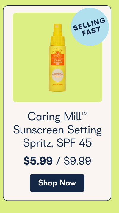Caring Mill™ Sunscreen Setting Spritz, SPF 45