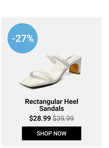 Rectangular Heel Sandals