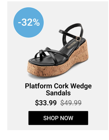 Platform Cork Wedge Sandals