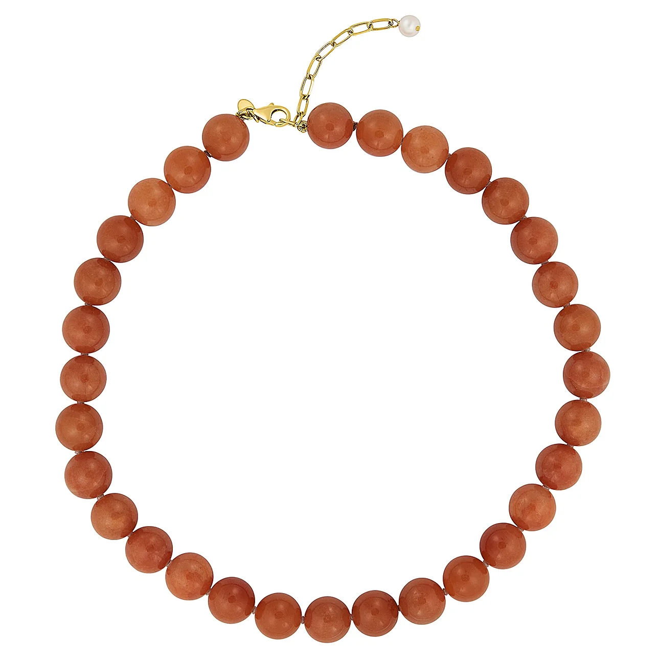 Image of PALOMA NECKLACE ORANGE AVENTURINE